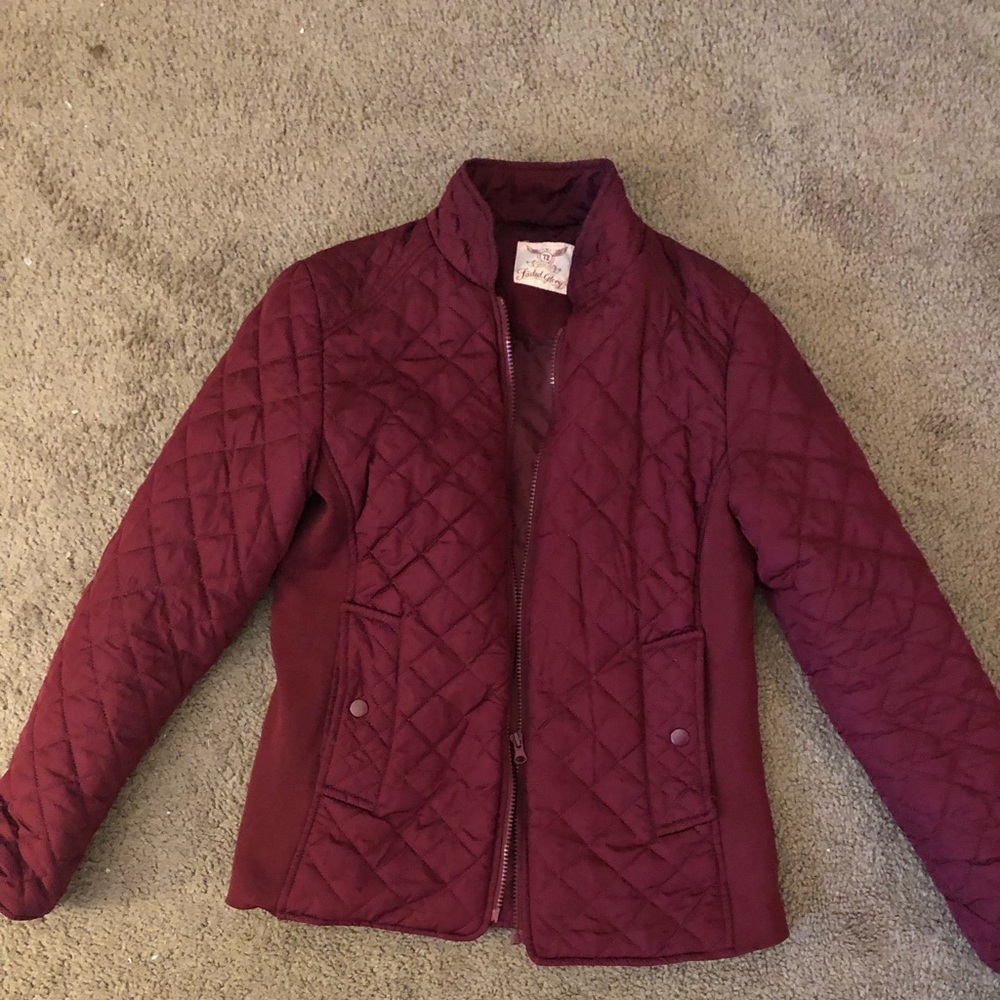 Burgundy Puffy Jacket